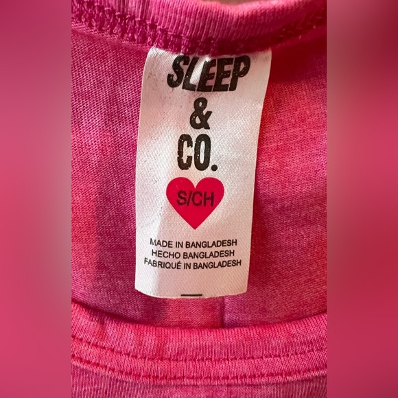 Sleep & Company -NWT - Pink and Blue Butterfly Pajama Set -Shorts Med/Top Small - Picture 8 of 12